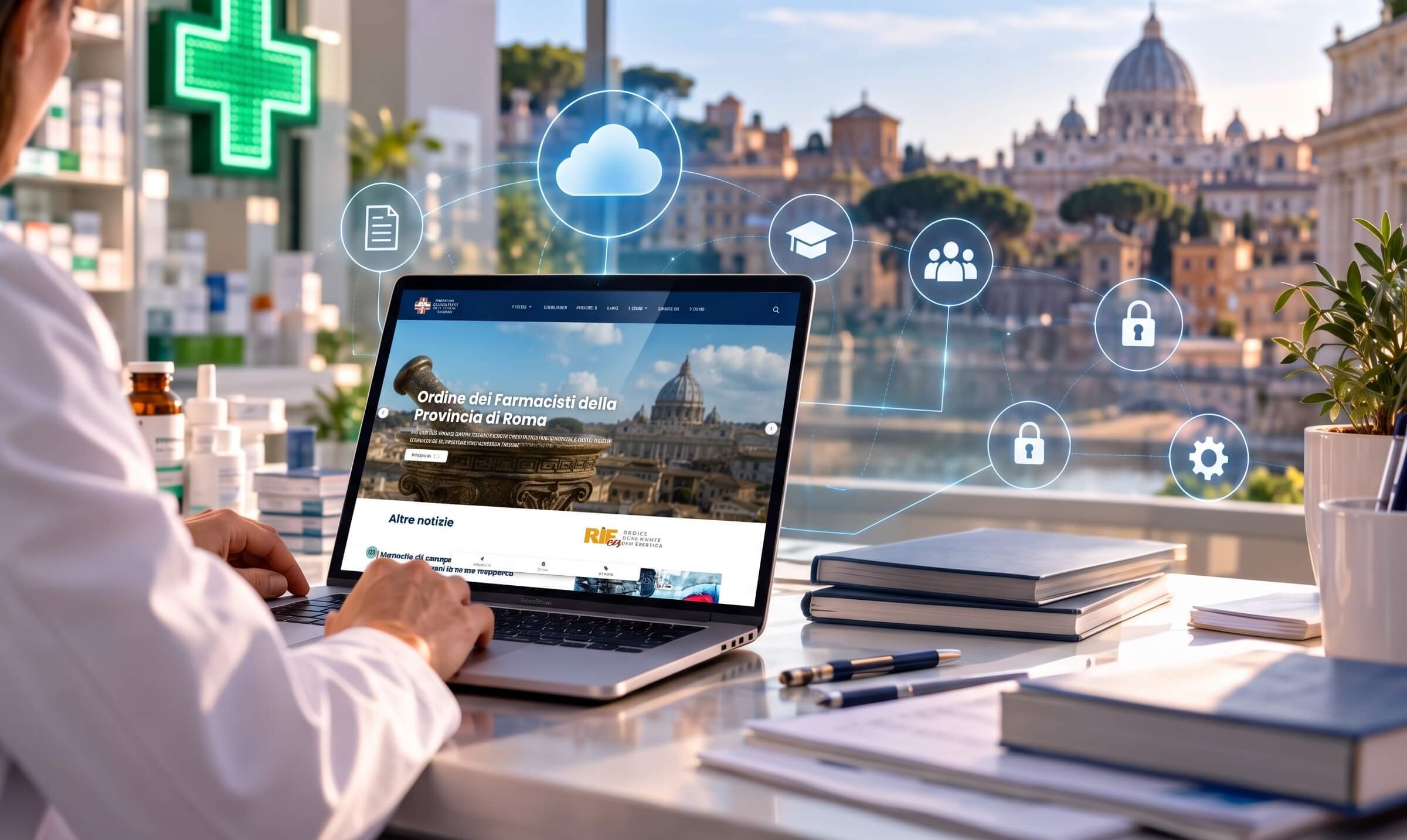 Immagine articolo: Digitale, efficienza e centralit&agrave; del cittadino: l&rsquo;Ordine dei Farmacisti di Roma lancia il nuovo portale istituzionale sviluppato con la piattaforma Nuvolai.
